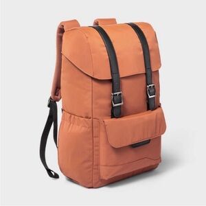 Open Story Fitted Flap Backpack - Amber Brown NWT